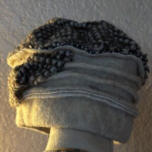 Elegant Gray and Cream Women's Hat